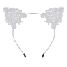 Adorable Kawaii Lacy Cat Ear Headband - White