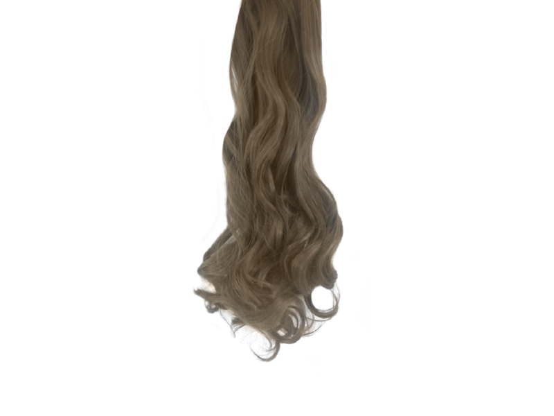 10 Piece Wavy Long 55-60cm Full Head Clip-on Hair Extensions XXL - 8M18b Ash Medium Blonde Mix