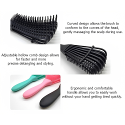 Expandable And Adjustable Detangling Brush - Light Blue