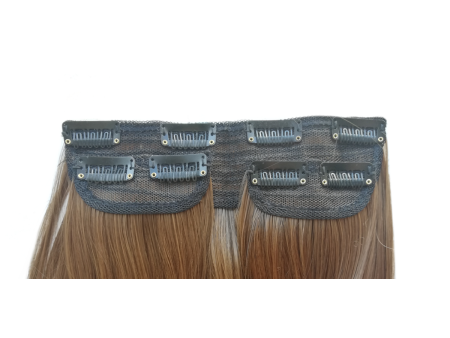 3 Piece 60cm Full Head Clip-on Hair Extensions XXL - T6K-30 Dark chestnut brown mix