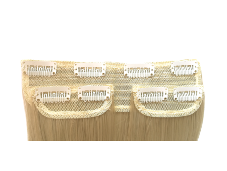 3 Piece 60cm Full Head Clip-on Hair Extensions XXL - T24-88 Platinum pearl blonde mix
