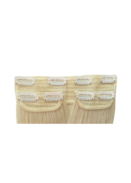 3 Piece 60cm Full Head Clip-on Hair Extensions XXL - T60-613 White blonde mix