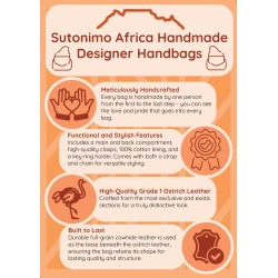 Genuine Ostrich Leather Moonbag - Handmade in Cape Town