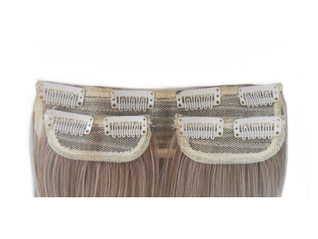 3 Piece 60cm Full Head Clip-on Hair Extensions XXL - t9-613 Ash-Platinum Ombre