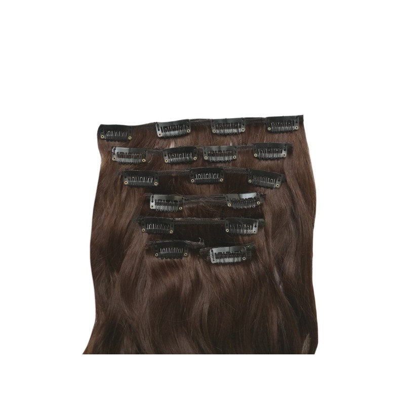 100% Brazilian Remy Human Hair Straight 7pc XXL 35cm Clip Hair Extensions - 4 Chocolate Brown 100% Brazilian Remy Human Hair Straight 7pc XXL 35cm Clip Hair Extensions - 4 Chocolate Brown