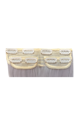 3 Piece 60cm Full Head Clip-on Hair Extensions XXL - 1001A Silver white