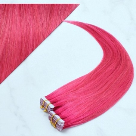 50cm *pink Tape in 10pc Indian remy human hair by velvet hair