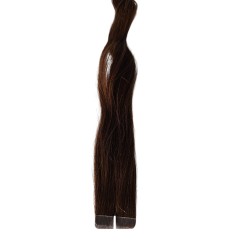 45cm 10 PC Human Hair Colour 6 Chestnut Brown Tape in Indian Remy