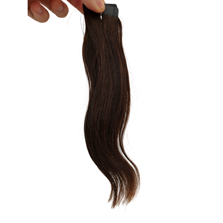 25cmColour 2 Dark Brown Human Hair Tape In Extensions - Salon Quality -10pc Indian Remy