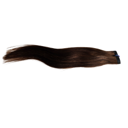 25cm Colour 4.3 Chocolate Brown Human Hair Tape In Extensions - Salon Quality -10pc Indian Remy