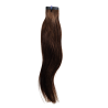 25cm Colour 4.3 Chocolate Brown Human Hair Tape In Extensions - Salon Quality -10pc Indian Remy