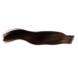 25cm Colour 4.3 Chocolate Brown Human Hair Tape In Extensions - Salon Quality -10pc Indian Remy