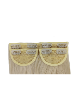 3 Piece 60cm Full Head Clip-on Hair Extensions XXL - Beige Blonde Mix  18m613