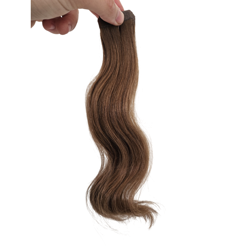 30cm *8.13 Golden light brown Tape in hair extensions 10pc European remy human hair