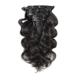Body Wave color 1B 35cm (14") XXL 7pc clip in - 100% Brazilian Remy Human Hair