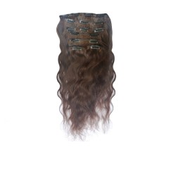 Wavy color 2-4 35cm (14") XXL 7pc clip in 100% Brazilian Remy Human Hair