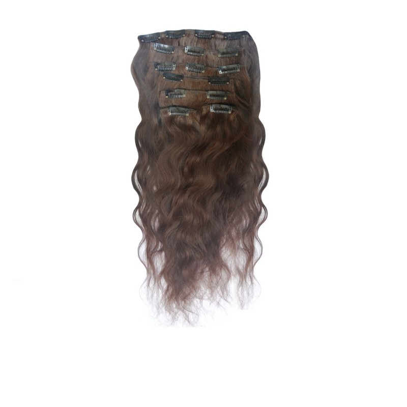 Wavy color 2-4 35cm (14") XXL 7pc clip in 100% Brazilian Remy Human Hair Wavy color 2-4 35cm (14") XXL 7pc clip in 100% Brazilian Remy Human Hair