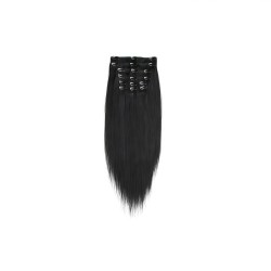 Straight color 1 35cm (14") XXL 7pc clip in - 100% Brazilian Remy Human Hair