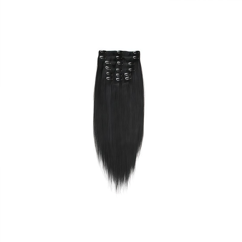 Straight color 1 35cm (14") XXL 7pc clip in - 100% Brazilian Remy Human Hair Straight color 1 35cm (14") XXL 7pc clip in - 100% Brazilian Remy Human Hair