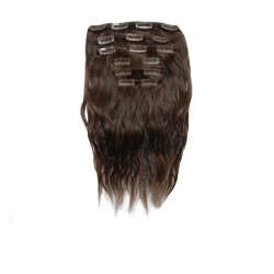 Wavy color 2 45cm (18") XXL 7pc clip in - 100% Brazilian remy human hair