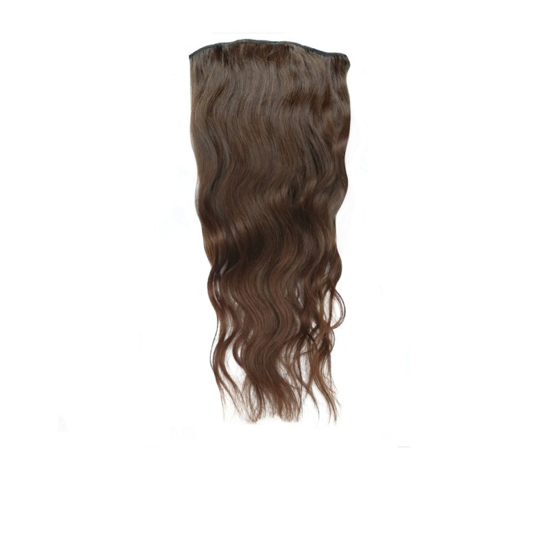 Wavy color 4 45cm (18") XXL 7pc clip in - 100% Brazilian remy human hair