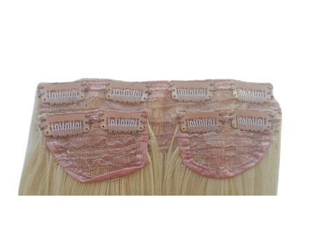 3 Piece 60cm Full Head Clip-on Hair Extensions XXL - 24-613 Ash platinum mix