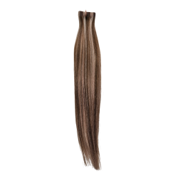 35cm *P8-65 Ash platinum brown mix Tape in hair extensions 10pc European remy human hair