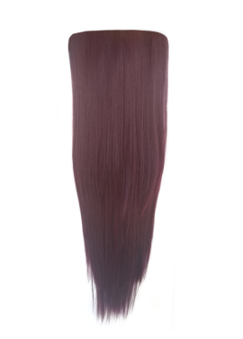 3 Piece 60cm Full Head Clip-on Hair Extensions XXL - 99j Deep plum