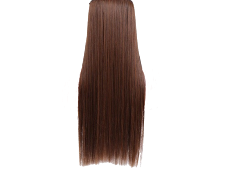 3 Piece 60cm Full Head Clip-on Hair Extensions XXL - Chestnut Dark Brown Mix  2m30