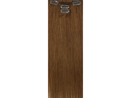 3 Piece 60cm Full Head Clip-on Hair Extensions XXL - Chestnut Dark Brown Mix  2m30