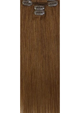 3 Piece 60cm Full Head Clip-on Hair Extensions XXL - Chestnut Dark Brown Mix  2m30