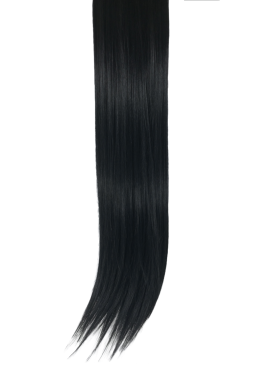 10 Piece Straight Long 55-60cm Full Head Clip-on Hair Extensions XXL - 1 Jet Black Straight