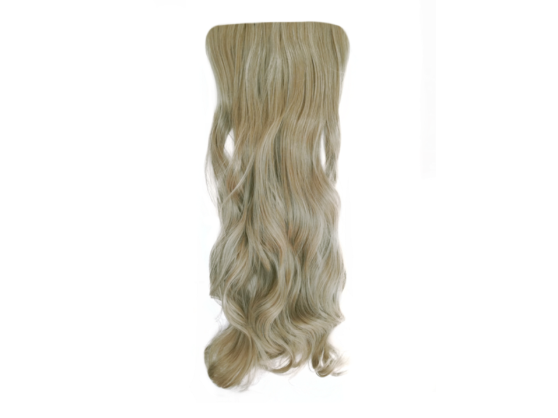 Long 3 Piece 60cm Full Head Clip-on Hair Extensions XXL Wavy - M18B-60 Extra Ash platinum blonde mix