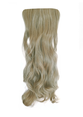 Long 3 Piece 60cm Full Head Clip-on Hair Extensions XXL Wavy - M18B-60 Extra Ash platinum blonde mix
