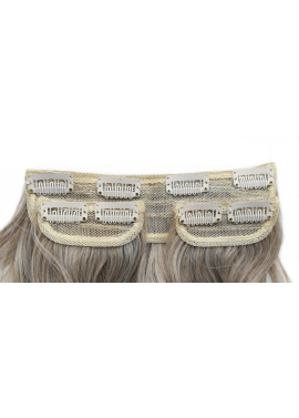 Long 3 Piece 60cm Full Head Clip-on Hair Extensions XXL Wavy - M18B-60 Extra Ash platinum blonde mix
