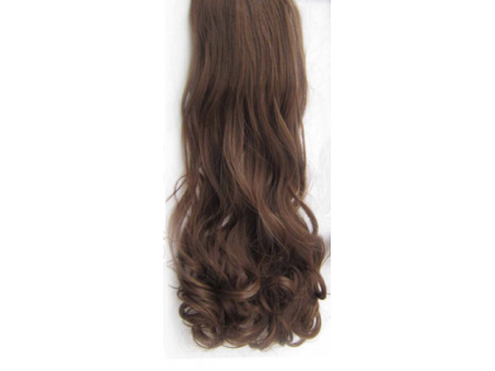 Long 3 Piece 60cm Full Head Clip-on Hair Extensions XXL Wavy - Light Natural Brown 8