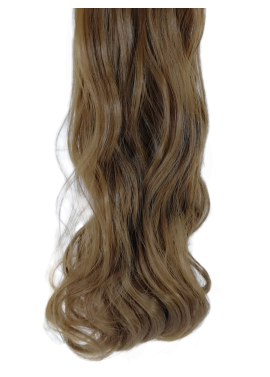 Long 3 Piece 60cm Full Head Clip-on Hair Extensions XXL Wavy - Light Golden Brown 12
