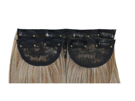 Long 3 Piece 60cm Full Head Clip-on Hair Extensions XXL Wavy - Light Brown Platinum mix 12m613