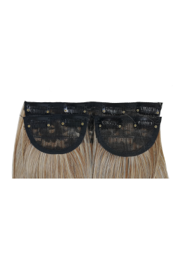 Long 3 Piece 60cm Full Head Clip-on Hair Extensions XXL Wavy - Light Brown Platinum mix 12m613