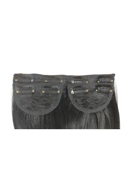 Long 3 Piece 60cm Full Head Clip-on Hair Extensions XXL Wavy - Jet Black (1)