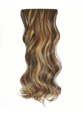 Long 3 Piece 60cm Full Head Clip-on Hair Extensions XXL Wavy - H4-27 Expresso mix