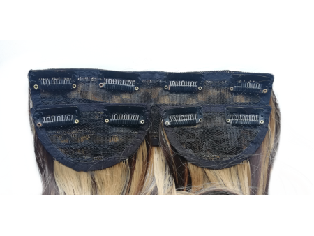 Long 3 Piece 60cm Full Head Clip-on Hair Extensions XXL Wavy - H4-27 Expresso mix