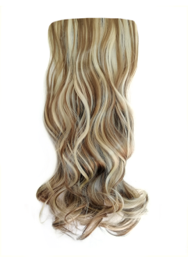 Long 3 Piece 60cm Full Head Clip-on Hair Extensions XXL Wavy - H18B-613 Ash light mix