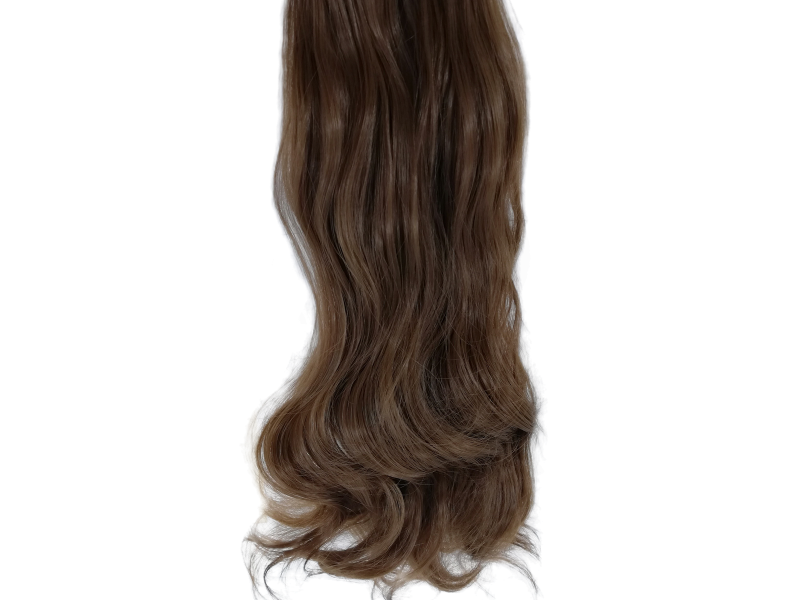 Long 3 Piece 60cm Full Head Clip-on Hair Extensions XXL Wavy - Chestnut 6