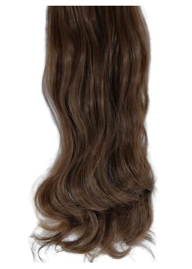 Long 3 Piece 60cm Full Head Clip-on Hair Extensions XXL Wavy - Chestnut 6