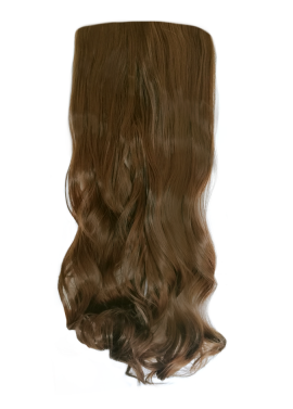 Long 3 Piece 60cm Full Head Clip-on Hair Extensions XXL Wavy - 9 Beige dark blonde