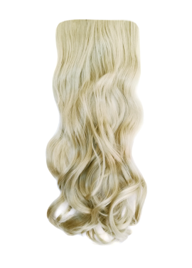 Long 3 Piece 60cm Full Head Clip-on Hair Extensions XXL Wavy - 88 Ash beige blonde