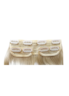 Long 3 Piece 60cm Full Head Clip-on Hair Extensions XXL Wavy - 88 Ash beige blonde