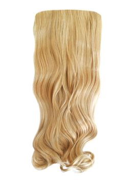 Long 3 Piece 60cm Full Head Clip-on Hair Extensions XXL Wavy - 27-613 Golden blonde mix