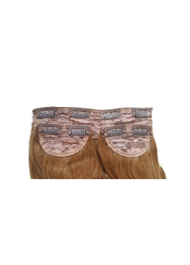 Long 3 Piece 60cm Full Head Clip-on Hair Extensions XXL Wavy - 27 Strawberry blonde